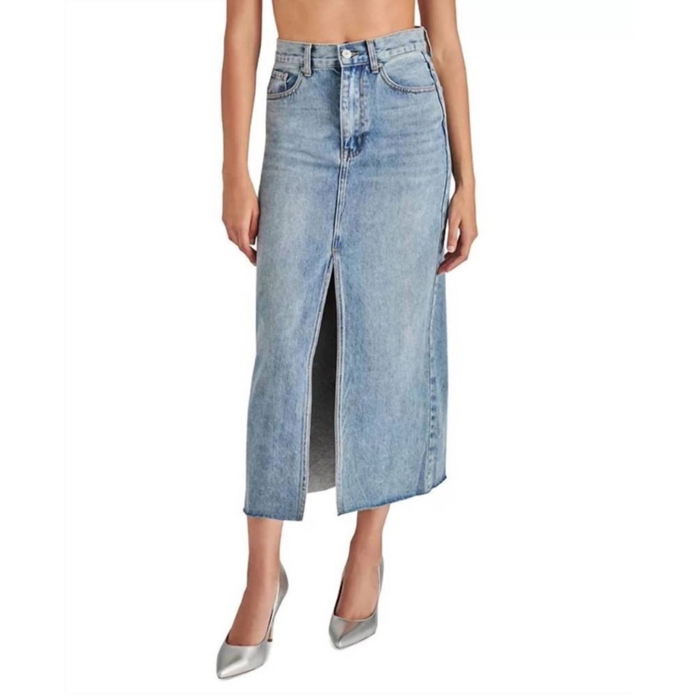 Steve Madden Denim Split Hem Skirt